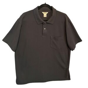 LL Bean Double L Polo Shirt Mens Sz L Wrinkle Resistant Cotton Pocket